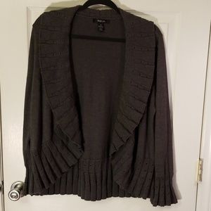Sweater, Ruffled, Gray by Style & Co, XLG